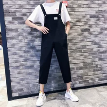 Винтаж хлопок студент свободные, длиной до щиколотки летние комбинезоны; брюки в стиле «хип-хоп» Беговые брюки в повседневном стиле комбинезоны с подтяжками для Гаремные Брюки A53002