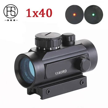

Tactical 1x40 Red Green Cross Hunting Scopes Military Airsoft Air Guns Shooting Rifle Scope 11mm Or 20mm Adjustable