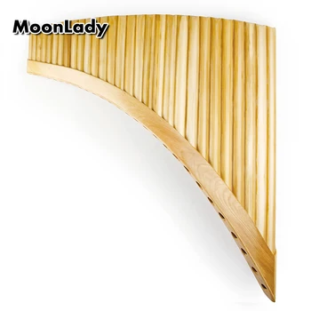 

Left Hand Natural Bamboo Pan Flute Romanian Folk Instrument Panpipes 29 Pipes G Key wood Wind Supper light Pan flute Flauta
