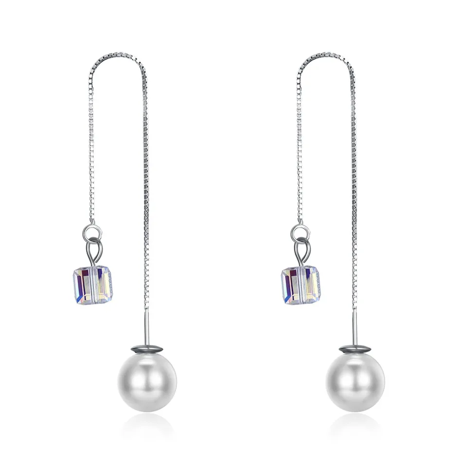 925 sterling silver Sugar Chain dangle Earrings (2)