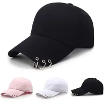 Хит, женская кепка, модная, gdбейсбольная Кепка с кольцами, Snapback Кепка, мужская, женская, черная, розовая, белая, хип-хоп кепка, шапки для танцевального шоу, Мужская кепка
