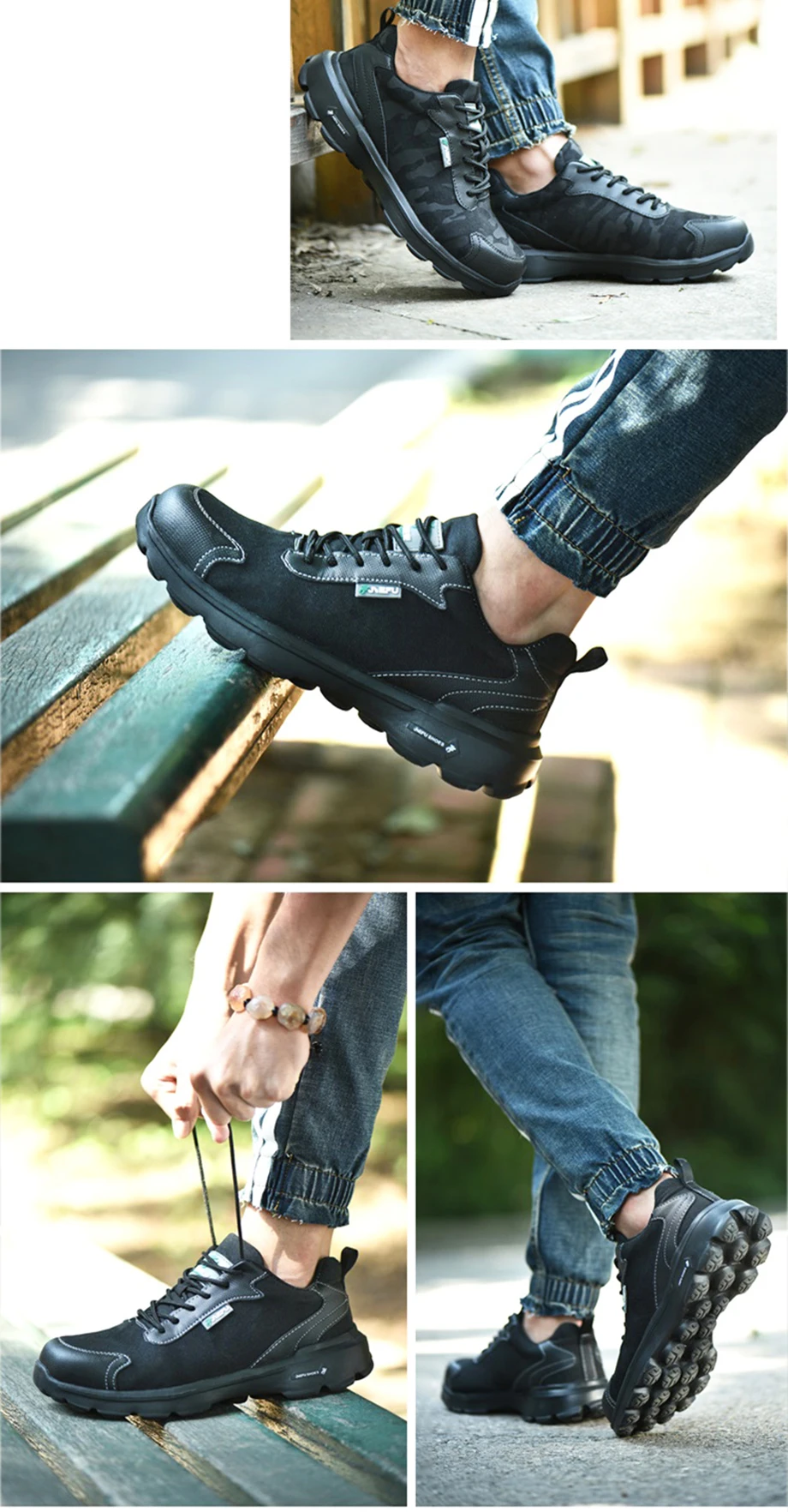 Мужские туфли-оксфорды, легкие дышащие, с защитой от ударов, со стальным носком, мужские рабочие ботинки