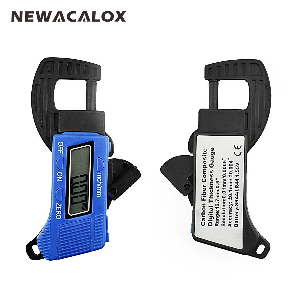 

NEWACALOX Width Measuring Instruments Tool Carbon Fiber Composites Digital Thickness Caliper Micrometer Gauge 0.01mm
