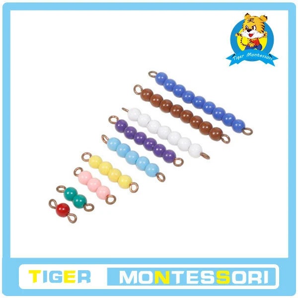 

professional montessori material wooden educational toy mathematics Colored Bead Stairs 1-9