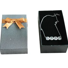 Высокого качества! 13,5*8*4,5 см 30 шт./партия кулон коробка Индивидуальный Логотип Ожерелье Шкатулка для ювелирных изделий