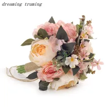 Искусственные цветы для свадьбы свадебные букеты деревенский сад богемный невесты Аксессуары Дешевые