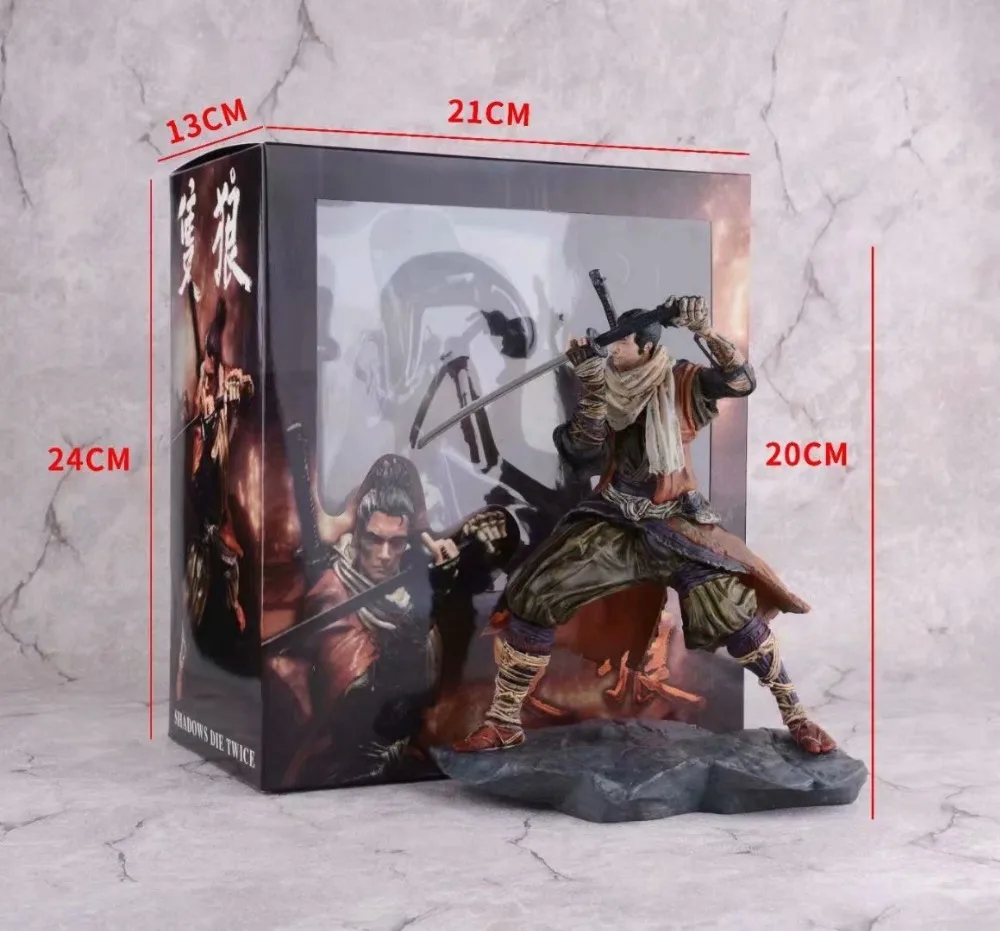 Skup SEKIRO Shadows Die Twice Anime figurka gry pcv figurki zabawki 200mm SEKIRO cienie umierają dwa razy model kolekcjonerski