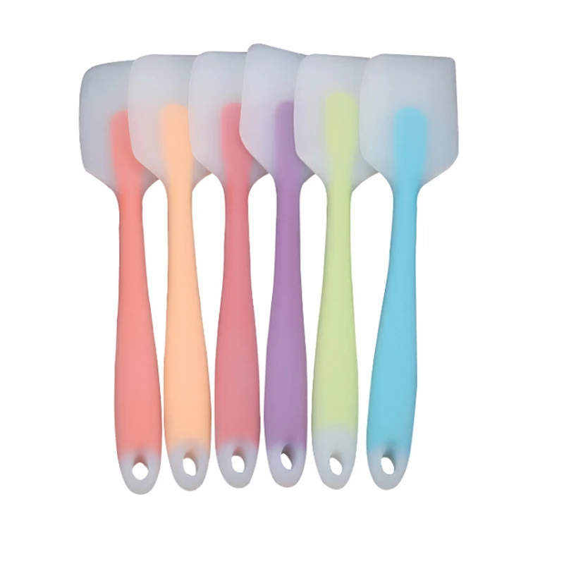  New 1 PC Silicone Cream Spatula Translucent Brush Baking Oil Nylon Handle Mixing Shovel Butter Scra