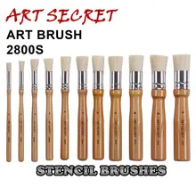 2800S высокое качество свинья щетины волос латунь наконечник короткое масло для деревянных ручек акриловая щетка