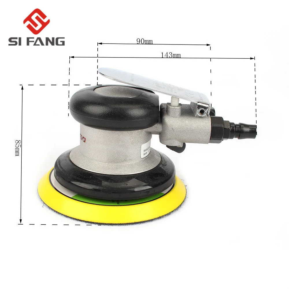 10000RMP Non-vacuum Matte Surface Circular Pneumatic Sandpaper Random Orbital 125mm 5 Inch Air Sander Polished Grinding Machine