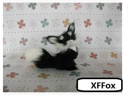 

Маленькая реальная жизнь Серая лиса модель пластик и мех Новинка кукла сжимаемая лиса подарок около 13x6x9 см xf1699