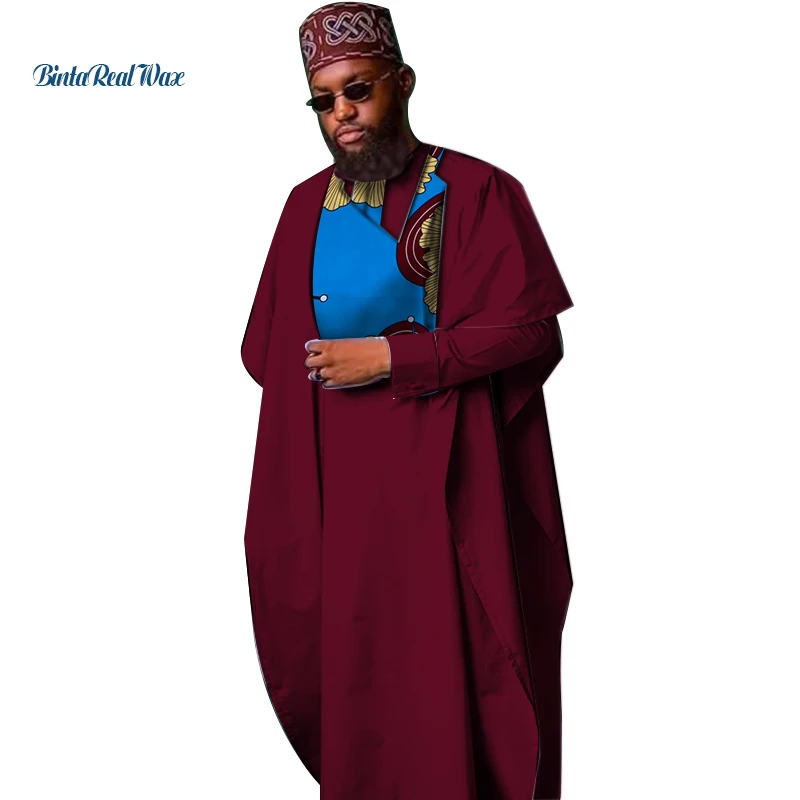 Африканская одежда Базен Riche мужские халаты и Рубашки комплекты Дашики Африканский принт 2 шт. комплекты традиционная африканская одежда
