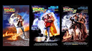 

Living room home wall decoration fabric modern poster Trilogy Back to the Future pop artwork