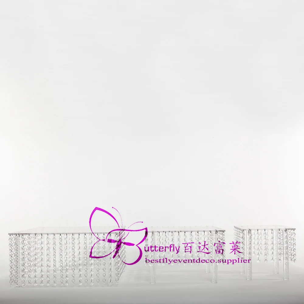 Diagonal Cupcake Stand 3 Tier Large Square Real Crystal And Freestanding Style Cupcake Tower 160 Cupcakes Wedding Stand-7