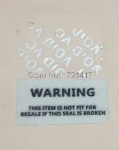 

Silver pet stickers, 500 PCS/lot, 3 * 1.5 cm, packing label, warranty is invalid, the sealing label, anti-counterfeit labels