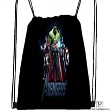 Custom Spiderman Avengers @01- Drawstring Backpack Bag Cute Daypack Kids Satchel (Black Back) 31x40cm#180611-01-27