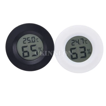 

DHL 50PCS Round LCD Digital Thermometer Hygrometer Outdoor Indoor Thermometer Hygrometer
