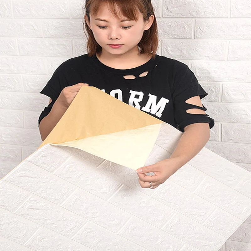 

70x77cm 3D Wall Stickers Self Adhesive Foam Brick Room Decor DIY 3D Wallpaper Wall Decor Living Wall Sticker For Kids Room