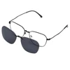 Gmei Optical Men Square Titanium Alloy Glasses Frame Ultralight Polarized Clip on Sunglasses Women Optical Eyewear S9334 ► Photo 3/6
