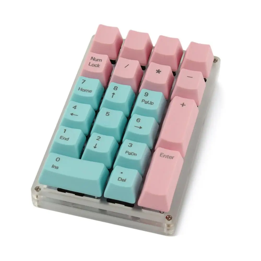 21 ключ YMDK с боковой печатью Пустой Топ-печатный толстый PBT ABS Keycap для MX переключателей механическая клавиатура Numpad(только KEYCAP - Цвет: Miami