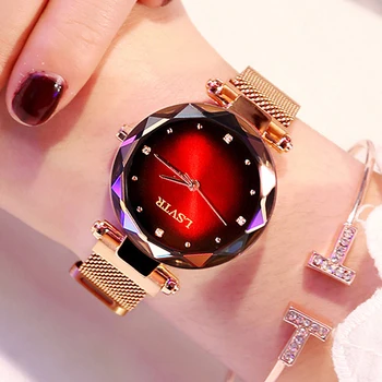 

Luxury Rose Gold Women Watches 2019 New Fashion Ladies Dress Clock Mesh Steel Waterproof Female Wristwatch relogio feminino Gift