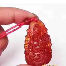 Подлинный кулон с натуральным красным агатом Зодиак Дракон Bodhisattva natal Будда кулон с драконом