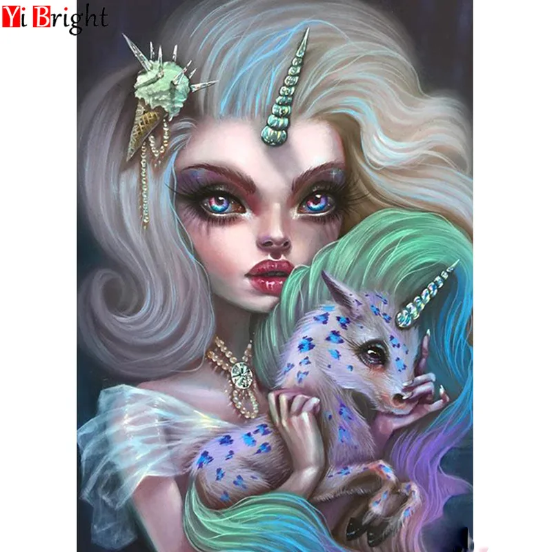

5D DIY Diamond Painting cartoon Unicorn girl Full Square display Embroidery Sale Picture Rhinestone Diamond Mosaic Home Decor XY