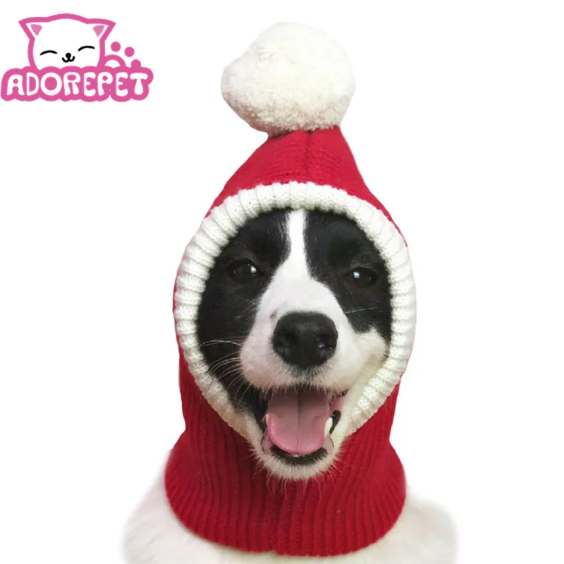 

Christmas Dog Hat Costume For Large Medium Dog Warm Winter Dog Hat Neck Ear Warmer Headband Protector For Golden Retriever