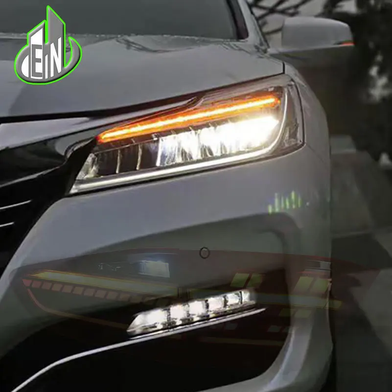 Car Styling Head Lamp For Honda Accord 10th Headlights 2016 2017 Led Car Styling Head Lamp For Honda Accord 10th Headlights 2016 2017 Led High Beam Low With Yellow Turning Signal Bar In Light Embly From