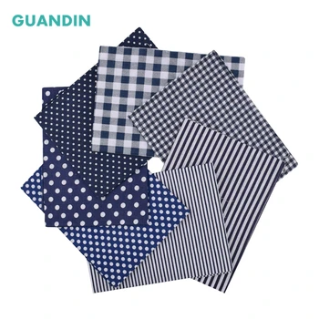 

GUANDIN,Plain Printed Cotton Fabric Bundle/Sewing & Quilting Patchwork/Thin & Low Density Fat Quarter Cloth 50*50cm 7pcs/Pack