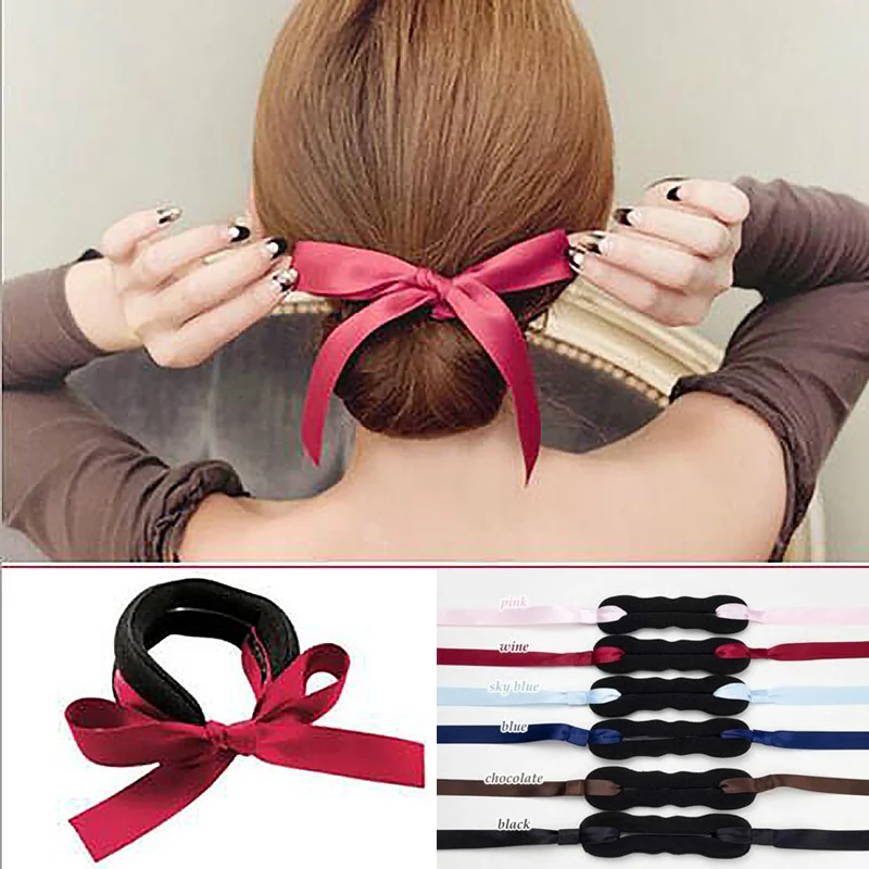 1pc Sponge Hairdressing Styling Tool Twister Bun Donut Hair Spiral