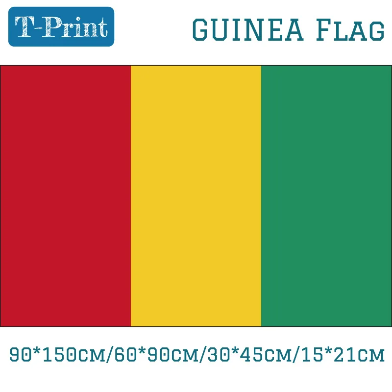 Guinea Flag 30*45cm Car Flag 15*21cm Hand Flag 3x5ft Hanging Flag 90*150cm/60*90cm 60 90cm 90 150cm 15 21cm serbia national flag car flag 3x5ft polyester banner for home office