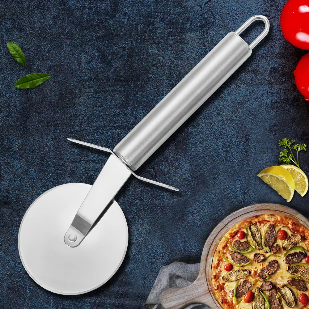 

DAMASK Stainless Steel Pizza Cutter Pizza Knife Wheel Fit For Pies, Waffles, Dough Cookies Kitchen Baking Pizza Tool Household