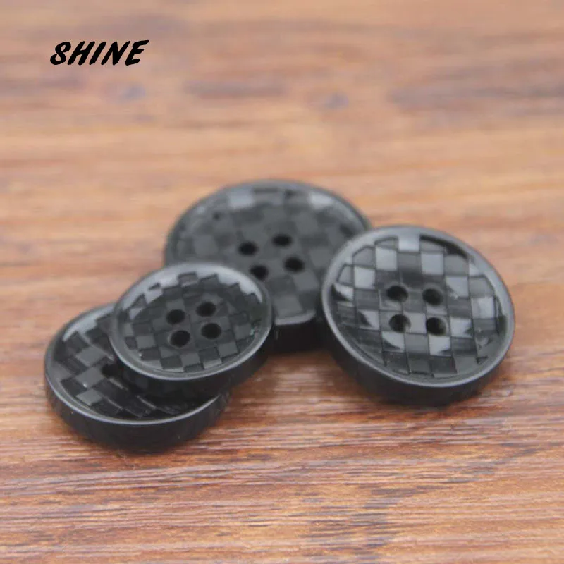 

SHINE Resin Sewing Buttons Scrapbooking Round Black Four Holes 18mm Dia. 12PCs Costura Botones bottoni botoes