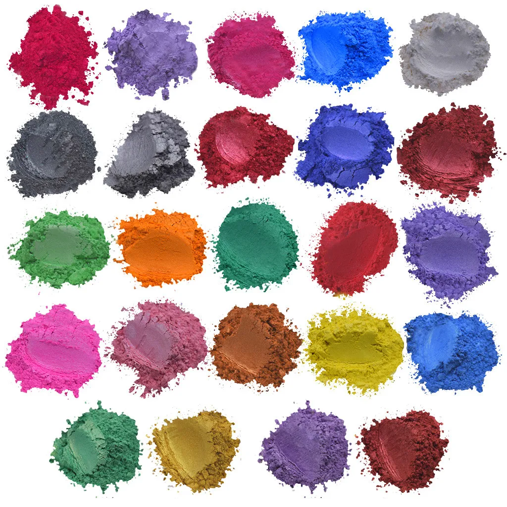 

24colours x5g Soap Mica Powder Epoxy Resin Dye Pearl Pigment Natural Mica Mineral Handmade Soap Coloring Powder