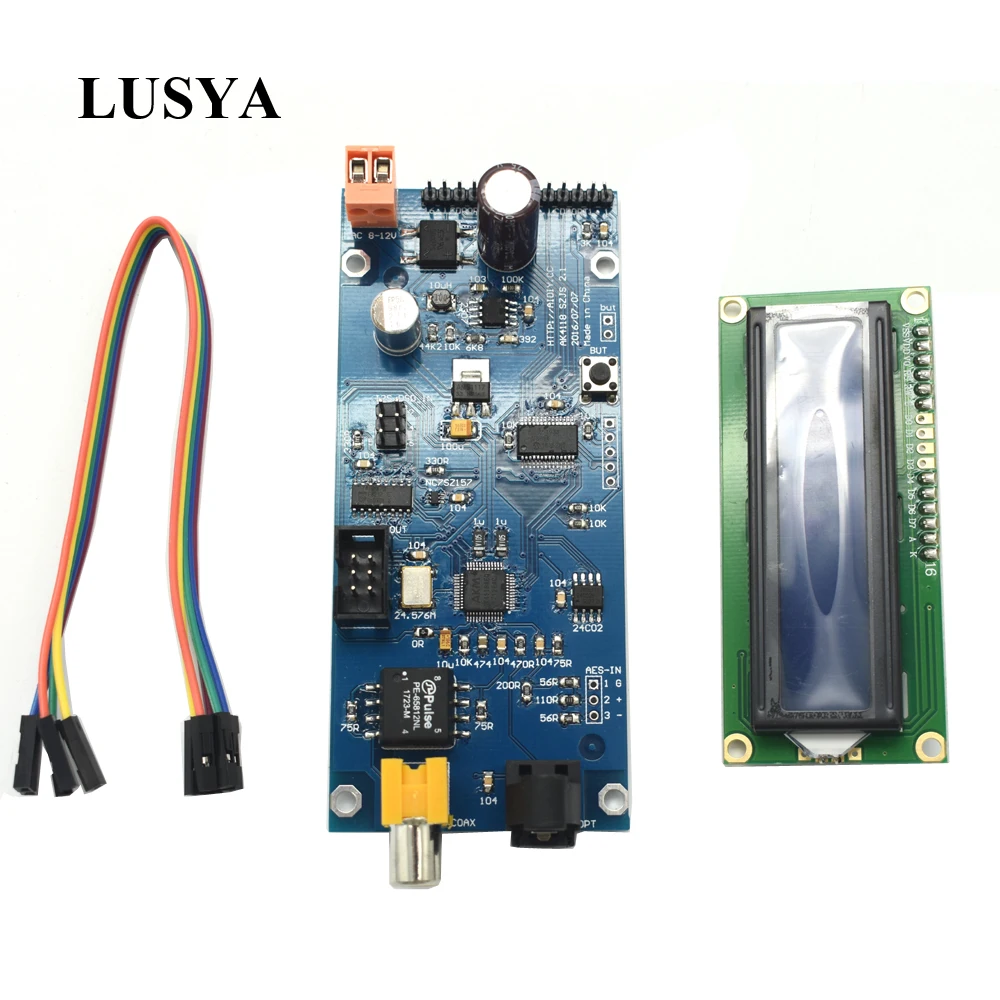Lusya AK4118 Digital Receiver Board Coaxial Fiber Optical AES SPDIF To ...