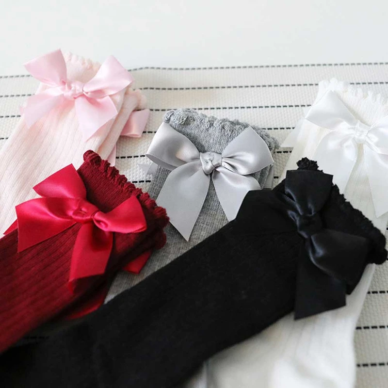 girls cute bowknot socks (5)