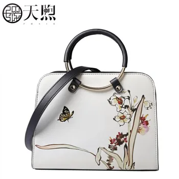 

2020 New Famous brand top quality Cow Leather women bag fashion embroidered leather handbag bag High-capacity tote bags