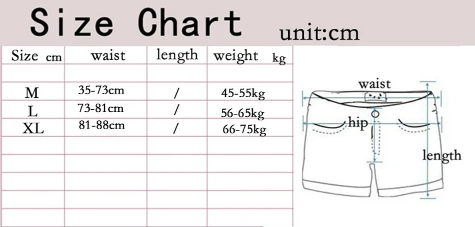 Mens Swim Trunks Size Chart