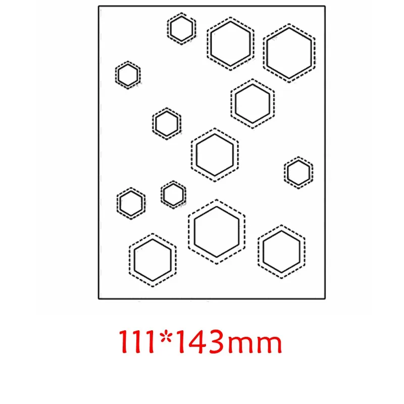 

Hex Layer Frame Metal Cutting Dies Stencils for DIY Scrapbooking Photo Album Decorative Embossing Paper Card Crafts Die Cut 2019