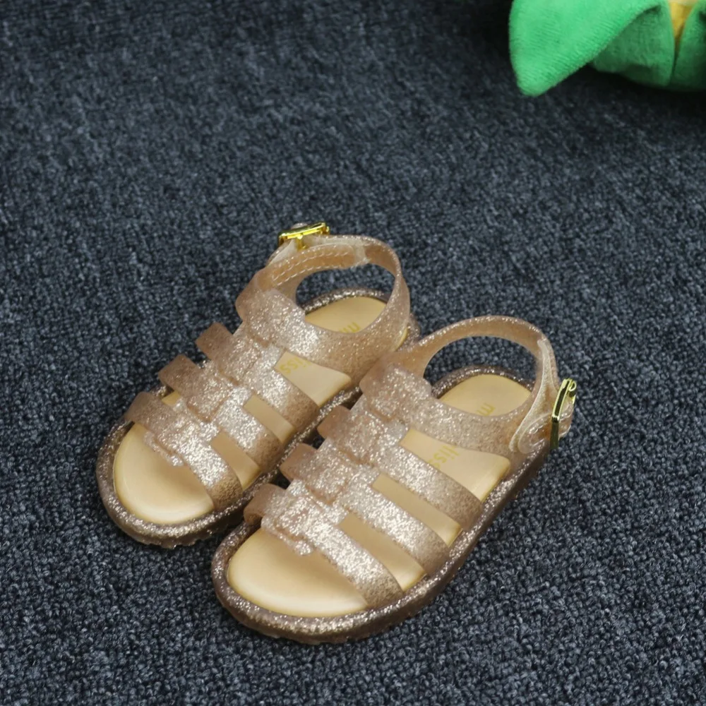 Сандалии в римском стиле для девочек; Новинка года; сандалии Melissa на полой подошве; обувь melissa для малышей; дышащие сандалии Melissa для малышей; 12,8-17,8 см