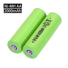 1,2 V AA Ni-MH аккумулятор 2000mAh 1,2 v аккумулятор высокой емкости камера/микрофон/мышь/игрушки батареи