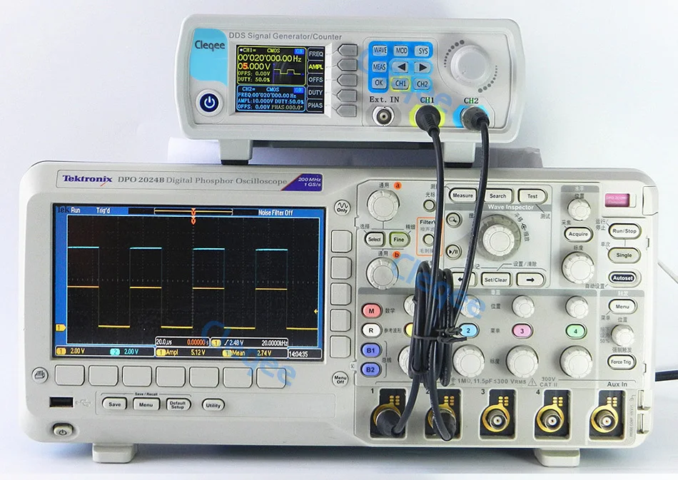 Cleqee jds6600-30m jds6600 серии 30 мГц цифровой Управление двухканальный DDS Функция генератор сигналов частотомер произвольное