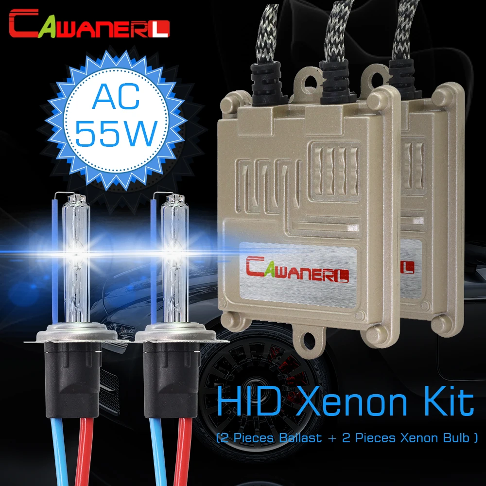 Cawanerl 55W H1 H7 H8 H11 9005 HID ксеноновый светильник набор AC балластная лампа быстрый старт