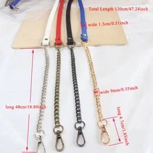 Sangles de sac à bandoulière en cuir PU + chaîne en métal, poignée de sac à main pour femmes, bricolage, sangle à chaîne de remplacement, accessoires tendance, nouvelle collection
