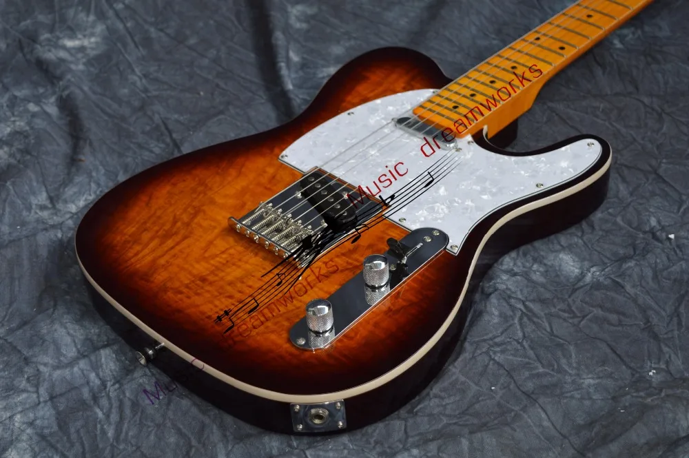 จีนOEM firehawkร้านTLกีตาร์ไฟฟ้าเมเปิ้ลFretboardที่กำหนด