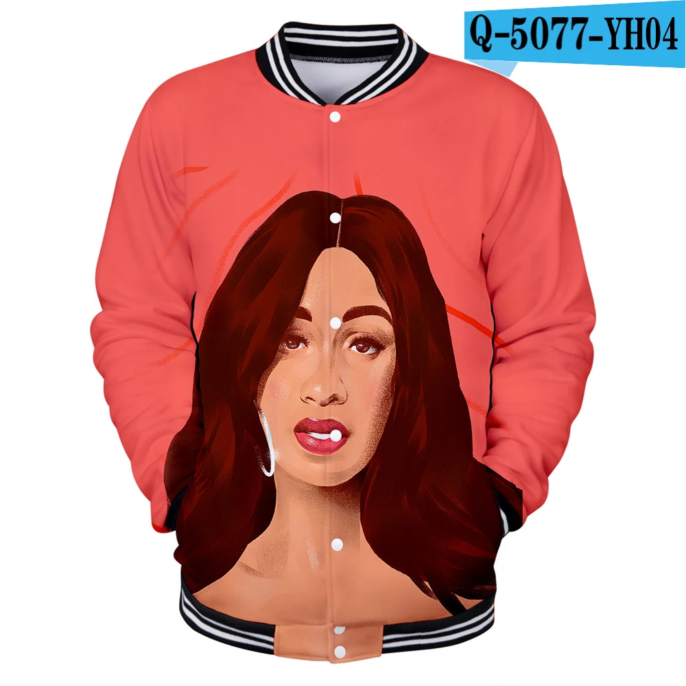 Женская одежда зимняя ветровка Женская бейсбольная куртка Cardi B Harajuku Veste Femme Повседневная Горячая Распродажа Пальто и куртки - Цвет: Q5077