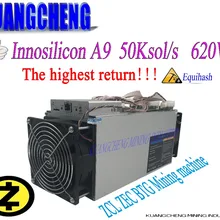 KUANGCHENG Innosilicon A9 ZMaster 50k sol/s Equihash miner Zcash ZCL ZEC BTG Mining machine лучше, чем antminer Z9