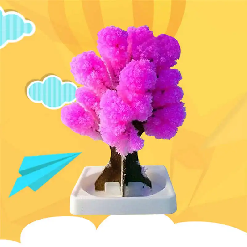 Рождественская бумага «сделай сам» дерево Цветущая Волшебная Опора креативная красочная волшебная игрушка для выращивания дерева набор для выращивания кристаллов