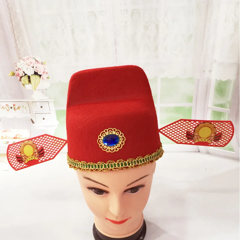 Шляпа для жениха Мужская/женская старинная китайская традиция магистратная